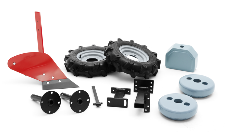 Husqvarna ploegset met rubberen wielen en gewichten